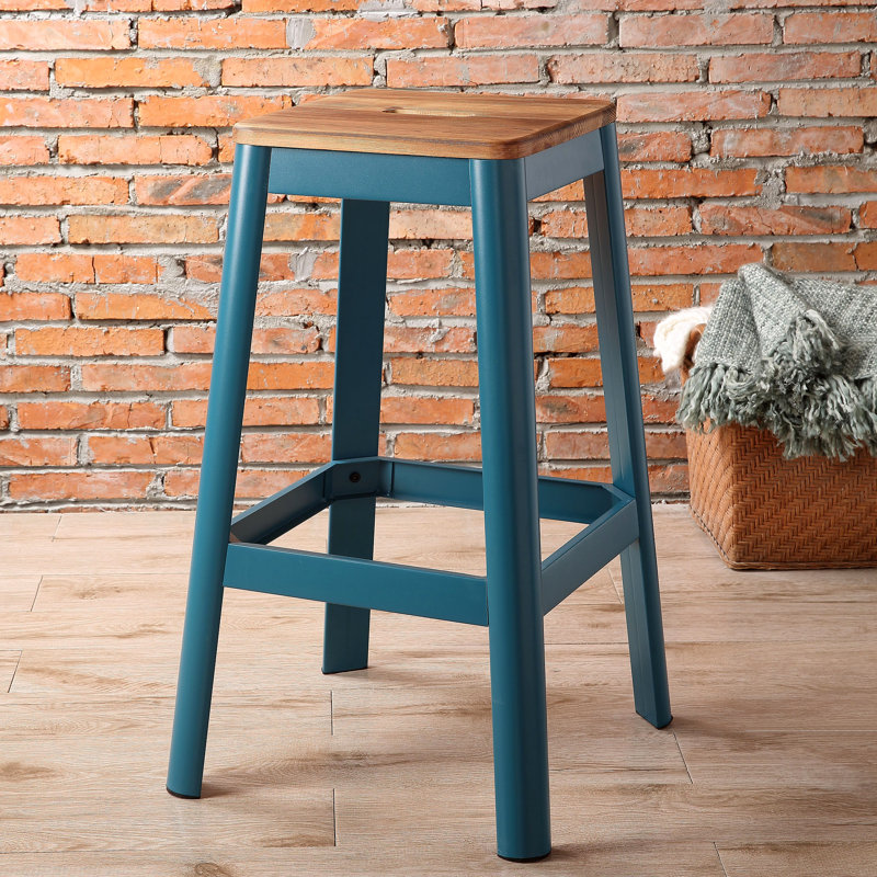 Tabouret de bar sans accoudoirs avec support à barre transversale