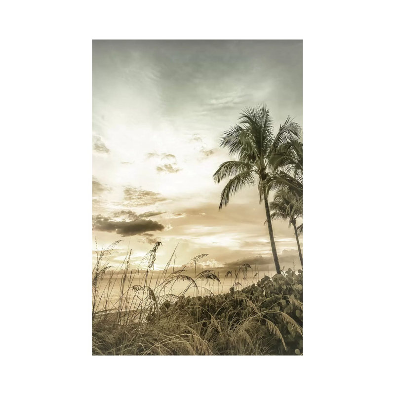 «Bonita Beach Bright Sunset Vintage» par Melanie Viola, reproduction de photo sur toile tendue, H 26 po x l 18 po x 1,5 po