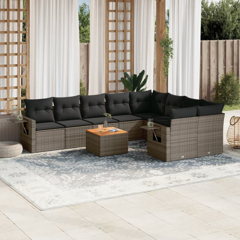 Vidaxl Garden Sofa Set Grey