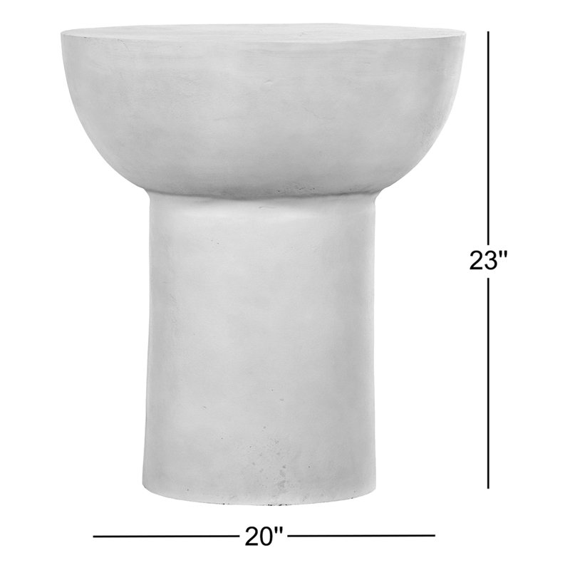 Searcy End Table, Textured Matte White