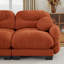 Canapé modulaire confortable en tissu de chenille plissé avec siège ergonomique en mousse haute densité, accoudoirs arrondis arrondis et 2 coussins décoratifs ronds-466071847
