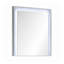 Miroir de commode Soha, garniture de strass avec DEL, blanc ultrabrillant 38 x 38