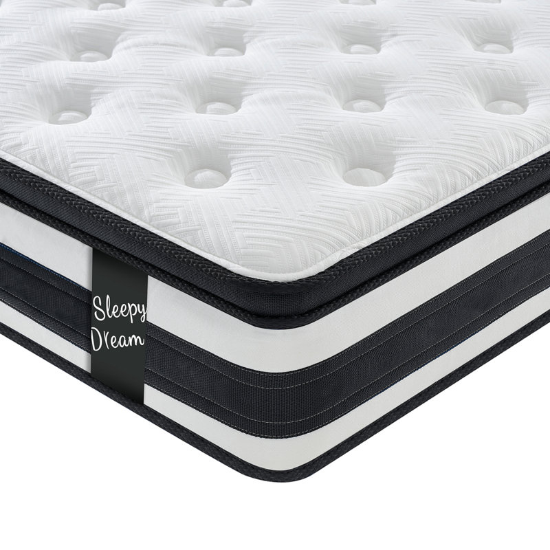 12 Inch  Full Size Breathable Cool Oeko-Tex100 Cover Memory Foam Individual Pocket Spring Hybrid Mattress, Full