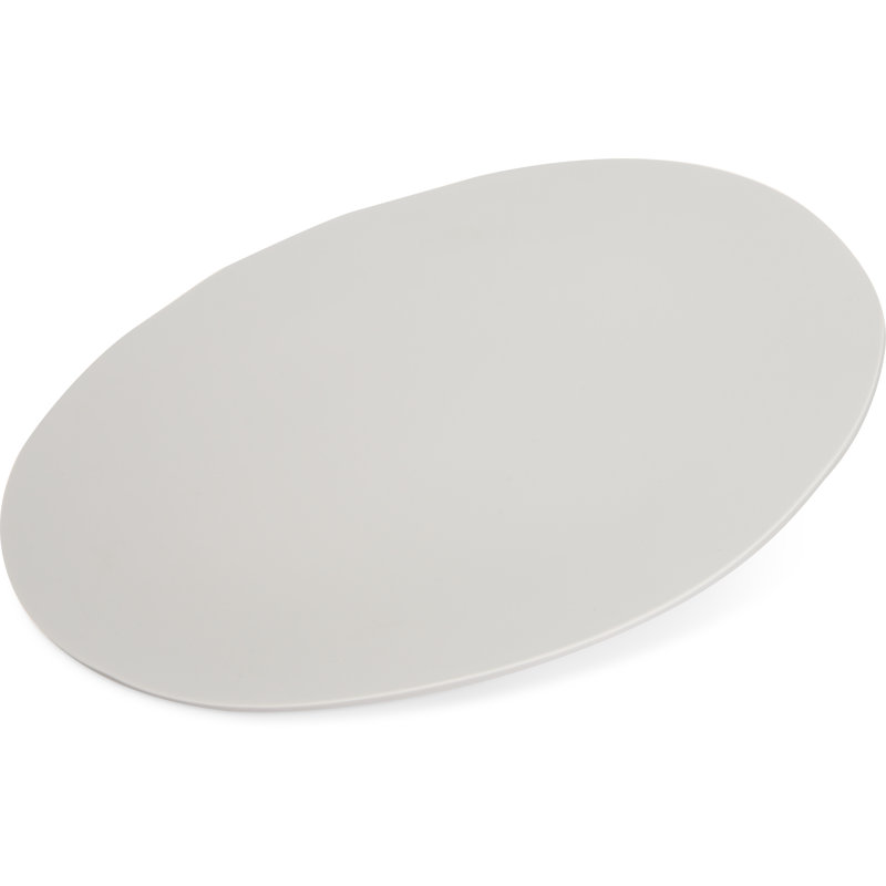 Assiette en mélamine sans rebord 9 po, ciment, paquet de 12, gris
