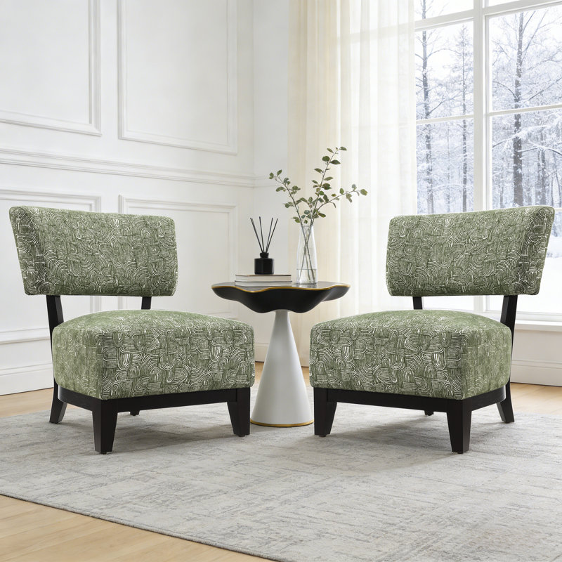 Fauteuil d'appoint 2 pièces, Vert