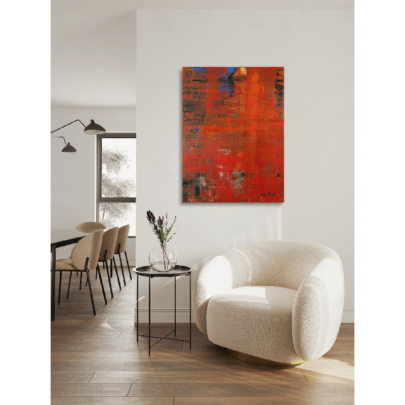 Superman - Artist Enhanced Canvas Print, Black Framed Canvas, 49.5" H x 37.5" W x 1.75" D