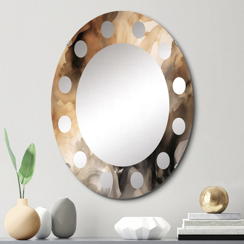 Miroir de fluidité brun et crème, 30 po x 20 po