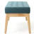 Teal Upholstered With A Birch Wood Leg Frame For Enduring Use Button- In Fabric, Resting On Four Splayed Legs