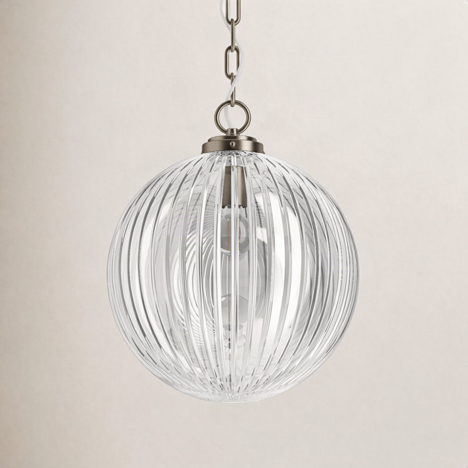 Embra Single Light Pendant, Brushed Nickel