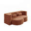 Canapé-lit en velours côtelé moelleux et moelleux avec 2 coussins, peu encombrant et multifonctionnel pour divers espaces de vie-8036046