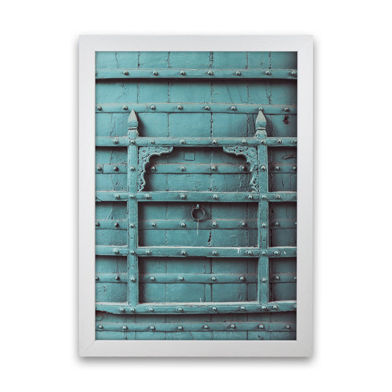 Blue Door by Victoria Frost - Print, White Framed, 88cm H x 64cm W x 3cm D