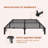 Full Platform Bed Frame, 10" High Heavy-Duty Metal Frame with Steel Slats, 800 lbs Capacity & Under-Bed Storage-1380814704