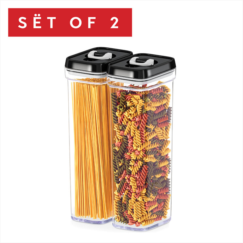 Contenants de rangement pour pâtes hermétiques, Noir