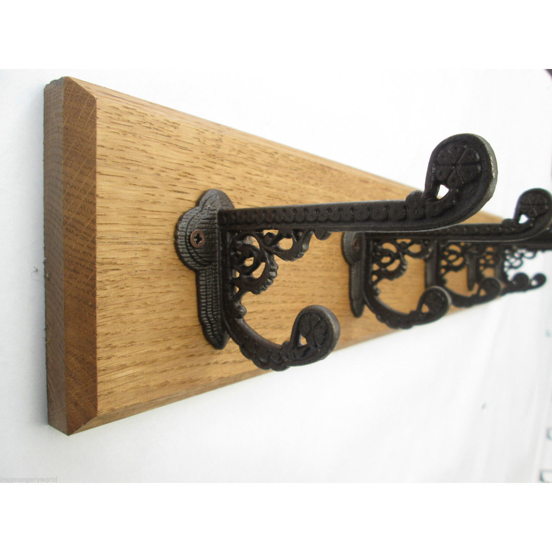 Solid Wood 6 - Hook Wall Mounted Coat Rack