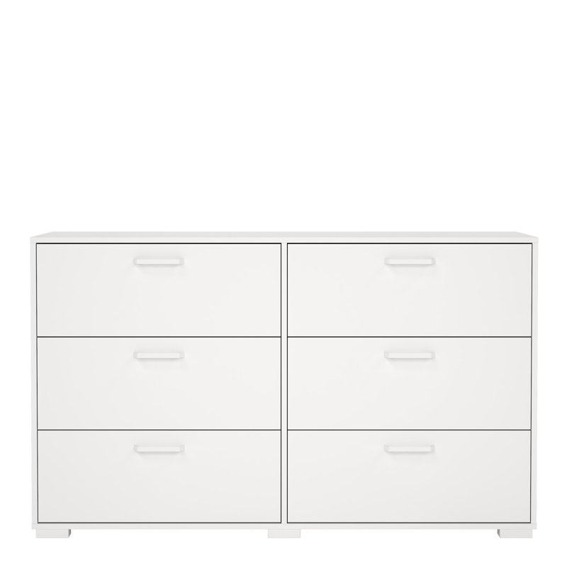 Beore 138.7cm W 6 - Drawer Chest of Drawers, White