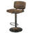 Swivel Upholstered Adjustable Height Counter Stool with Metal Frame