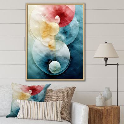 Geometry of Wisdom Turquoise Abstract Retro - Print