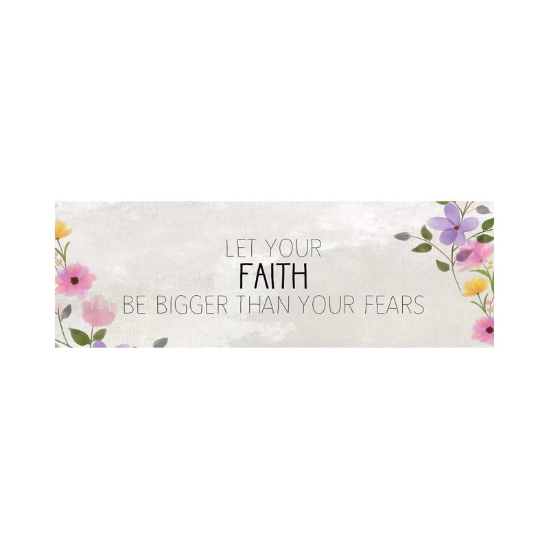 Let Your Faith Panel by Kimberly Allen - Wrapped Canvas Panoramic Print, 30.48 cm H x 91.44 cm W