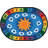 Sunny Day Learn Play Literacy Classroom Tufted Blue/Red Area Rug-918451337