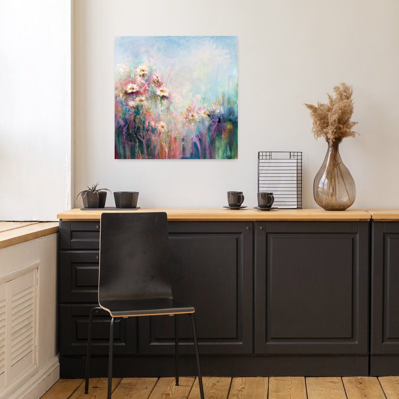 Collection Spring, art contemporain abstrait, H 18 po x l 18 po
