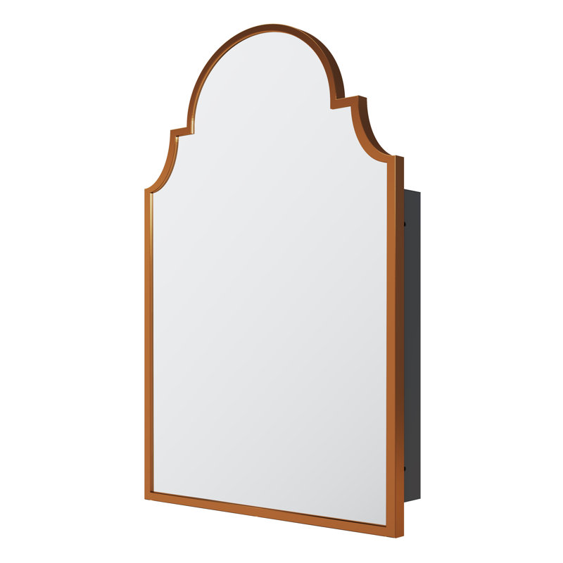 Sabina 20" W X 30" H Medicine Cabinet With Mirror, Antique Brass
