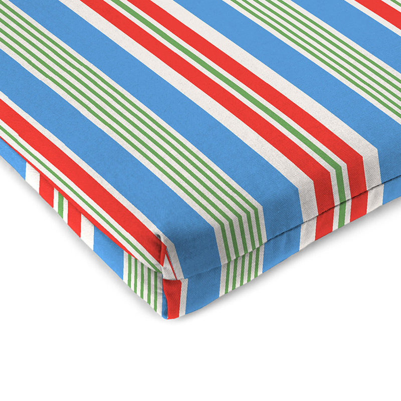 Outdoor Seat/Back Cushion, Multi-Colored Striped 2