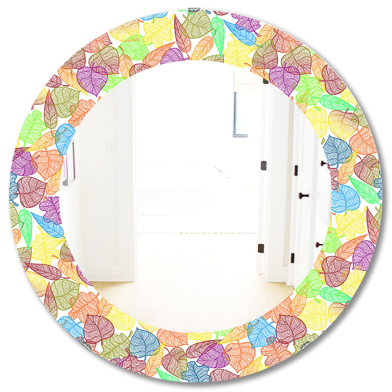 Miroir mural Autumn & Leaves, H 31,5 po x l po