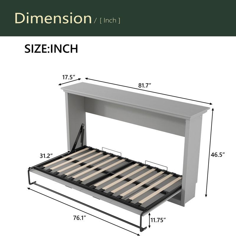 Lit escamotable simple, peut être plié dans une armoire