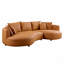 Canapé modulaire incurvé moderne pour le salon, ensemble de canapé rembourré 5 places en cuir écologique-1377883170-1377883180