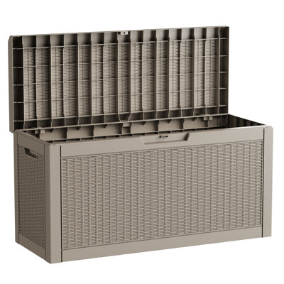 Boîte de rangement en résine tressée avec siège 42 po x l 17 po