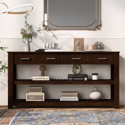 Élégante console d'entrée avec 4 tiroirs et 2 tablettes