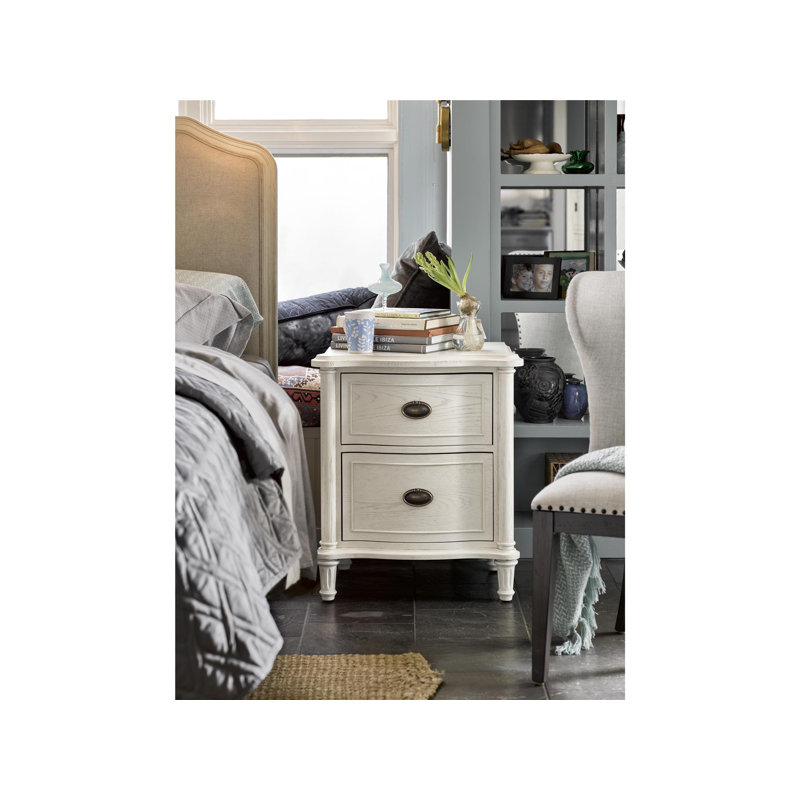 Devon 2 Drawer Nightstand, Studio Gray