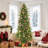 Pre-Lit Slim Green Spruce Christmas Tree-1797512711