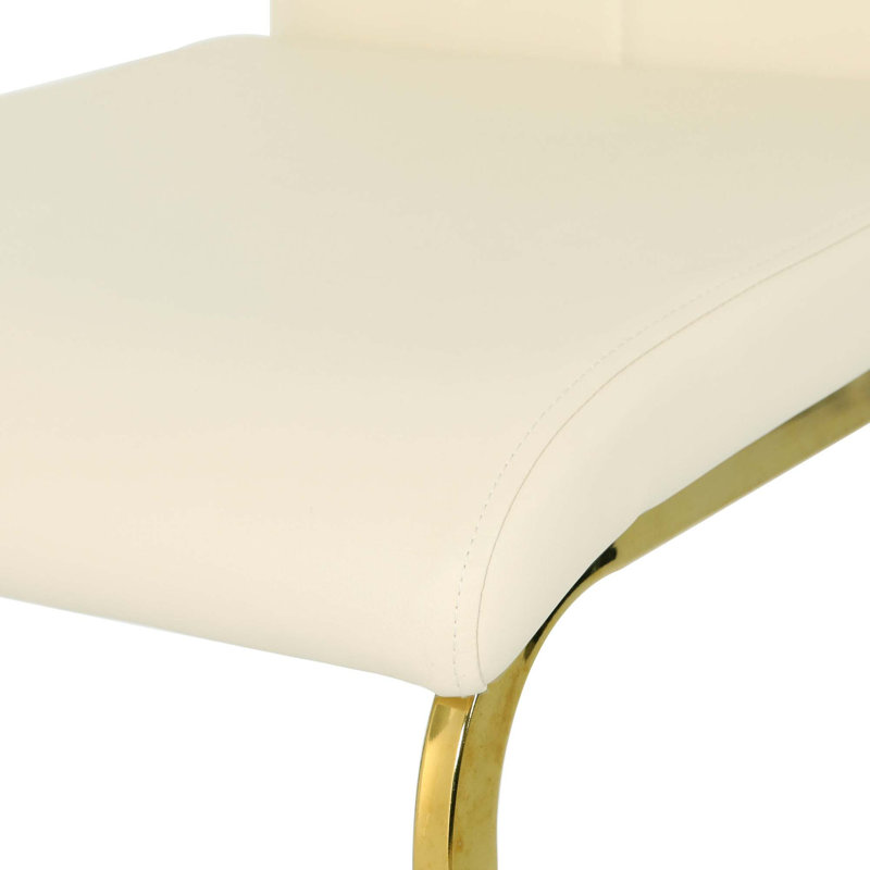 Ensemble de chaises de salle à manger modernes en polyuréthane pour une utilisation dans plusieurs pièces, Doré
