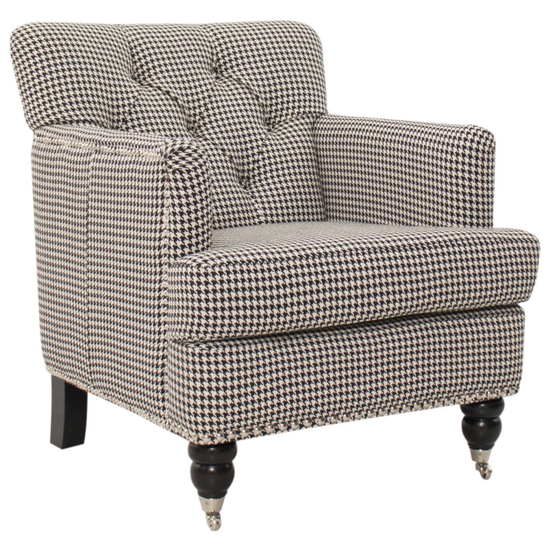 Cairnbrook Upholstered Armchair, Black / White