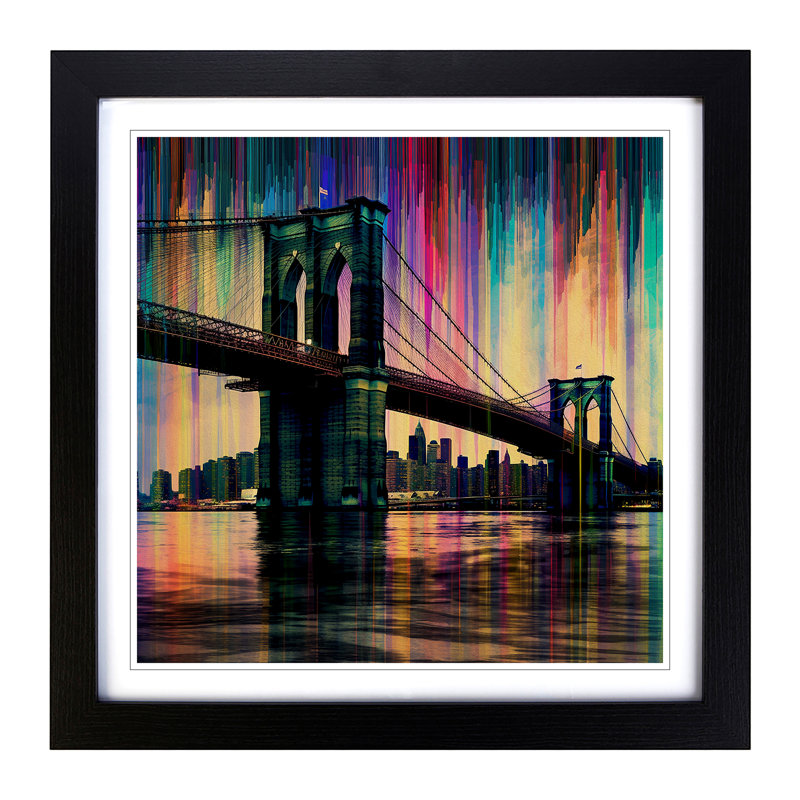 Single Picture Frame Print on Wood, Black