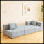 Canapé modulaire simple moderne avec coussin de dossier amovible pour salon et appartement, confortable et polyvalent