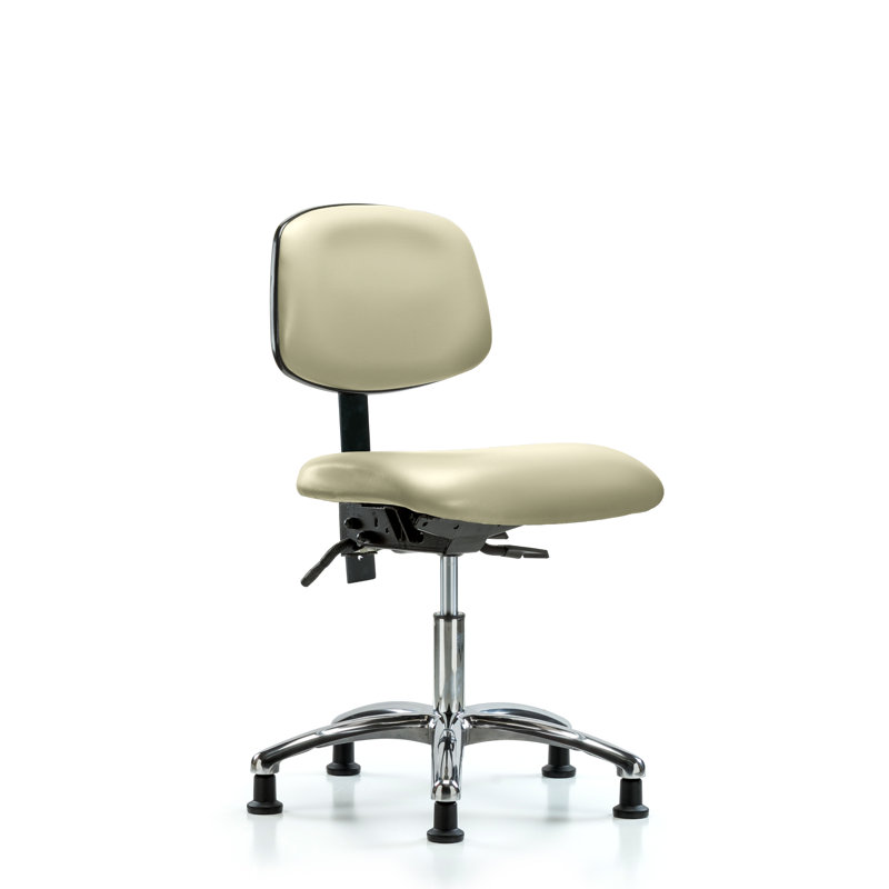 Lisbeth Vinyl Task Chair, Adobe, Glides, Not Included