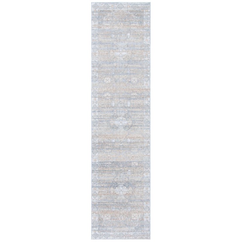 Gris oriental/beige Tapis décoratif, Tapis de couloir 2 pi 6 po x 10 pi