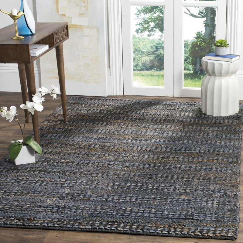 Tapis en jute / coton tissé à la main Tekla, Rectangle 4 pi x 6 pi