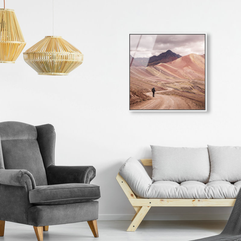 On My Way Print by Oliver Gal, 21" H x 21" W, White Floater Frame