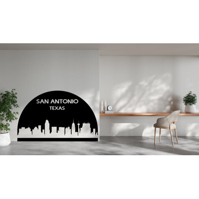 San Antonio City Skyline Arch Wall Decal, autocollant San Antonio, Texas, autocollant en vinyle, décoration de la maison, tête de lit, décalcomanie, salon, bureau, 177LU