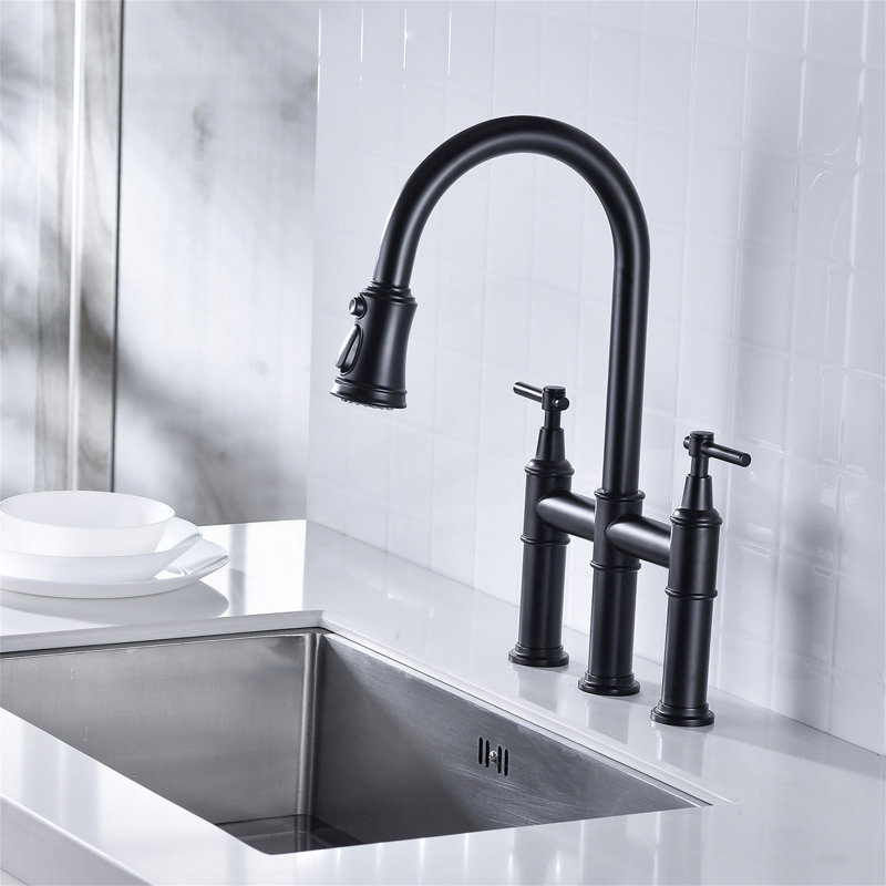 Robinet de cuisine Bridge avec douchette extractible