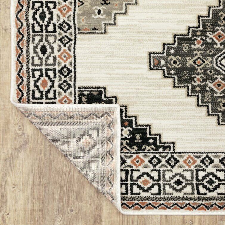 African Mud Cloth Style Rust and Beige Rug - Kayarize