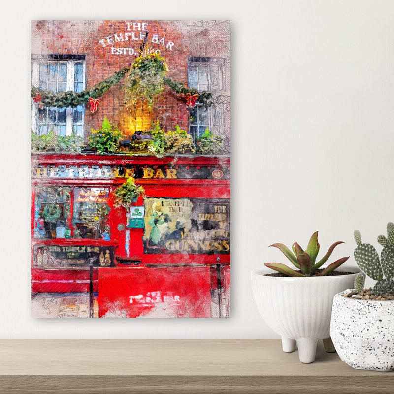 «Vibrant Dublin», art abstrait contemporain, art mural de la ville, 18" H x 12" W