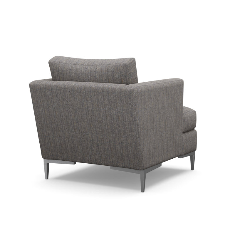 Fauteuil d'appoint Aiden, Lakeland fabriqué à la main, Acier inoxydable poli