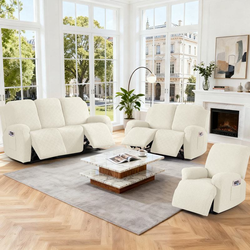 Wald Single Seat Stretch Extra Large Recliner Chair Covers,Oversize Reclining Couch Covers Sofa Slipcover