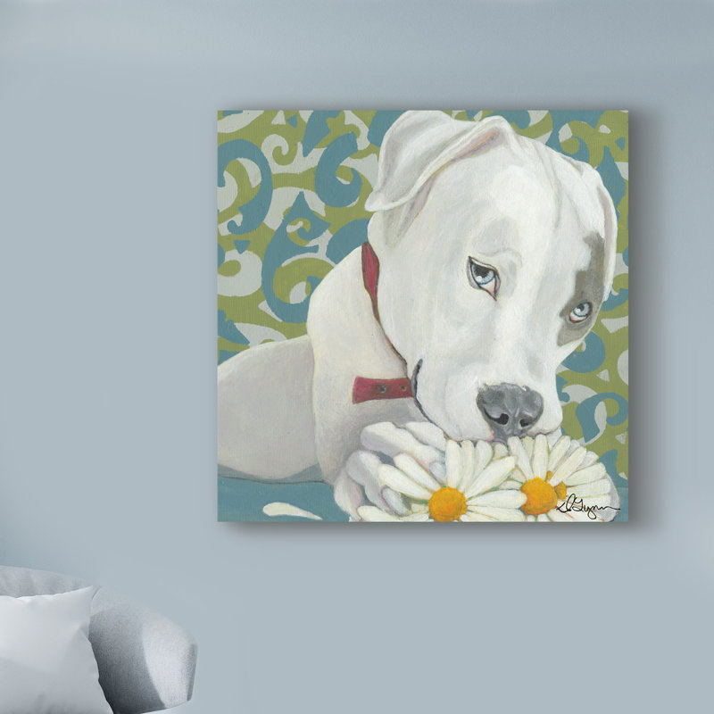 « dogs patch », reproduction d’impression sur toile tendue, H 14 po x l 14 po x P 2 po