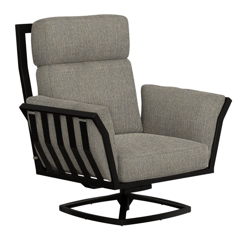 Aris Outdoor Rocker Chair, Carbon Black, Adena Shale