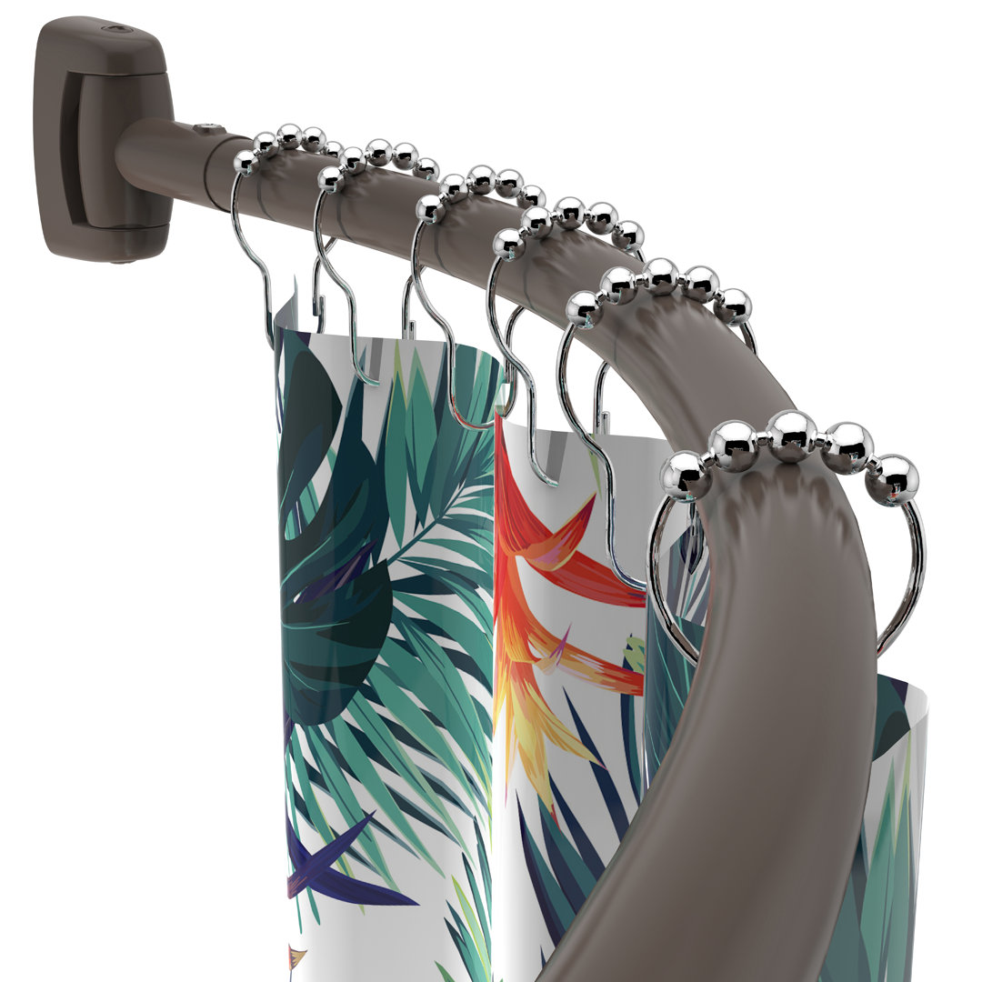 72'' Curved Fixed Shower Curtain Rod PURELIFE INC Finish: Brown